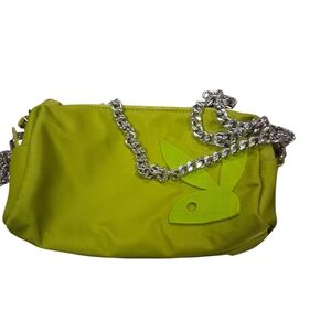 Playboy Lime Green Chain Shoulder Bag